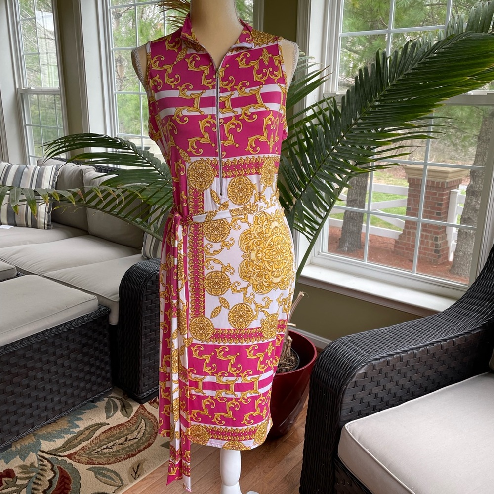 Fashion Nova pink and gold  dress